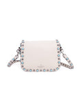 Rockstud Rolling Shoulder Bag - White