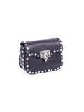 Rockstud Rolling Shoulder Bag - Black