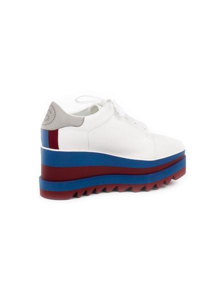 Sneak-Elyse Lace-Up - White / Blue / Red
