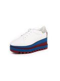 Sneak-Elyse Lace-Up - White / Blue / Red