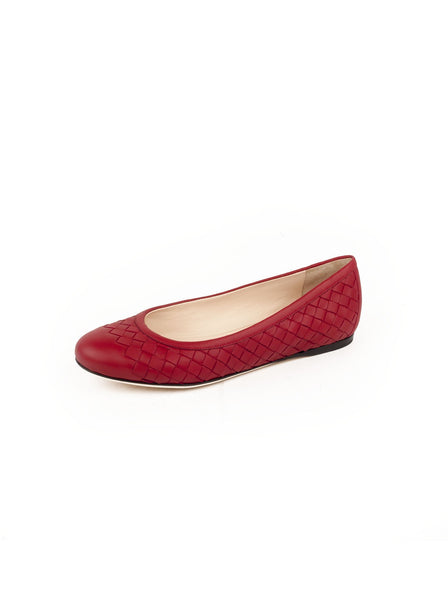 Bottega Veneta - Ballerina Flats - Red - ForwardModa