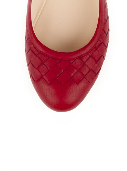 Bottega Veneta - Ballerina Flats - Red - ForwardModa