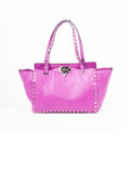 Rockstud Trapeze Tote - Fuschia