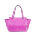 Rockstud Trapeze Tote - Fuschia