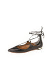 Aquazzura - Christy Flat - Black - ForwardModa