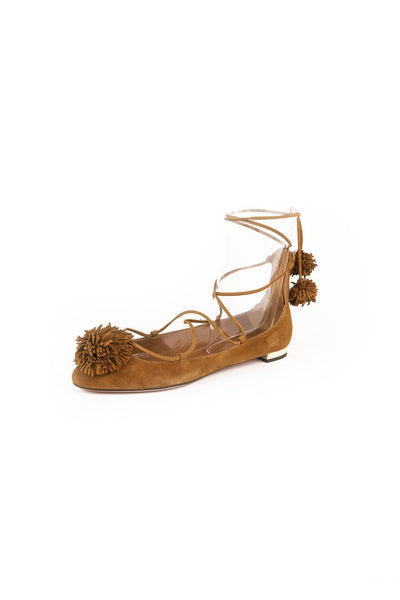 Aquazzura - Ballerina Sunshine Flat - Cognac - ForwardModa