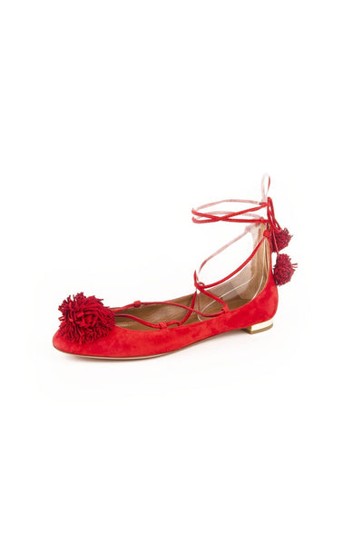 Aquazzura - Ballerina Sunshine Flat - Red - ForwardModa
