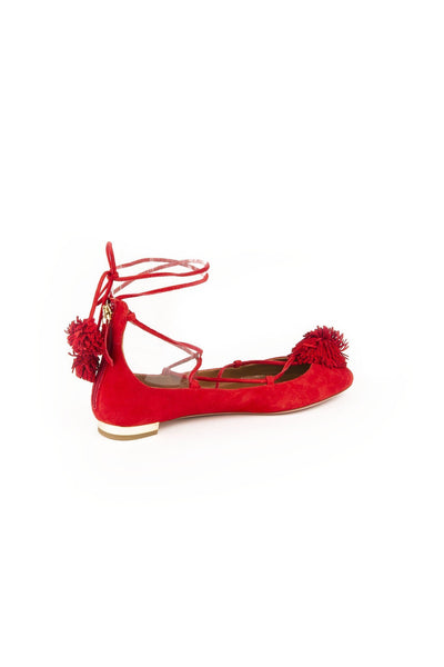 Aquazzura - Ballerina Sunshine Flat - Red - ForwardModa