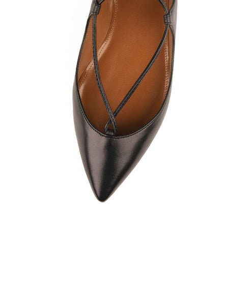 Aquazzura - Christy Flat - Black - ForwardModa