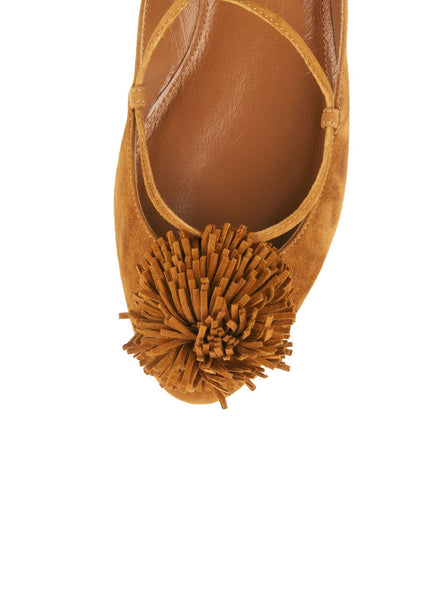 Aquazzura - Ballerina Sunshine Flat - Cognac - ForwardModa
