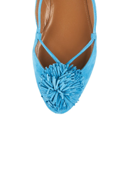 Aquazzura - Ballerina Sunshine Flat - Fiji Blue - ForwardModa