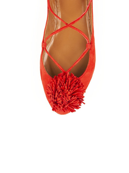 Aquazzura - Ballerina Sunshine Flat - Red - ForwardModa