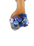 Suede & Snakeskin Tropicana Sandal 50 - Multi Blue