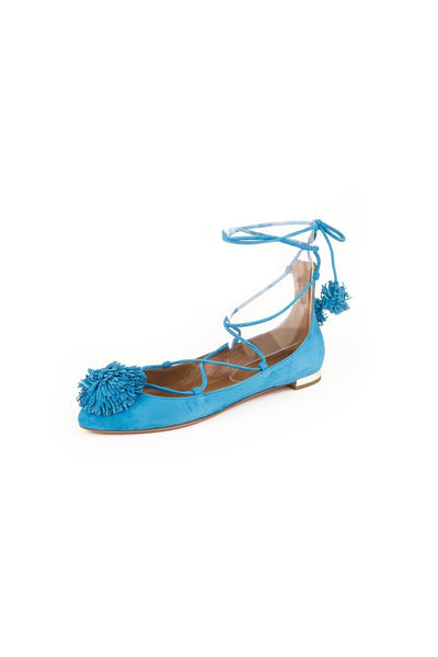 Aquazzura - Ballerina Sunshine Flat - Fiji Blue - ForwardModa