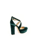 Joyce 120 Velvet Pumps - Green
