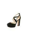 Joyce 120 Velvet Pumps - Black