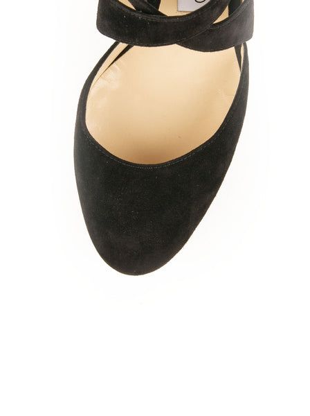 Joyce 120 Velvet Pumps - Black