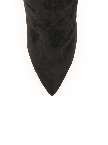Suede Booties - Black