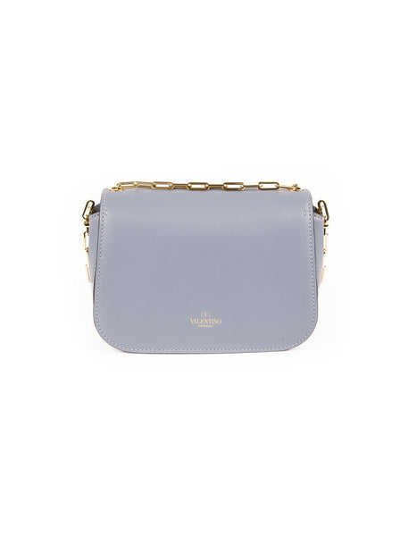 Valentino - All Over Chain Shoulder Bag - Light Blue - ForwardModa
