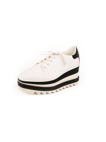 Sneak Elyse Platform Sneaker - White / Black