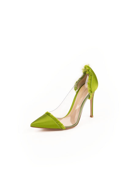 Gianvito Rossi - Caribe Plexi High Heel Pump - Avocado - ForwardModa