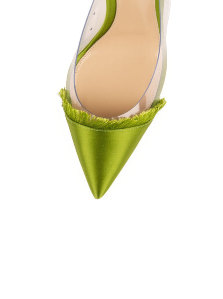 Gianvito Rossi - Caribe Plexi High Heel Pump - Avocado - ForwardModa