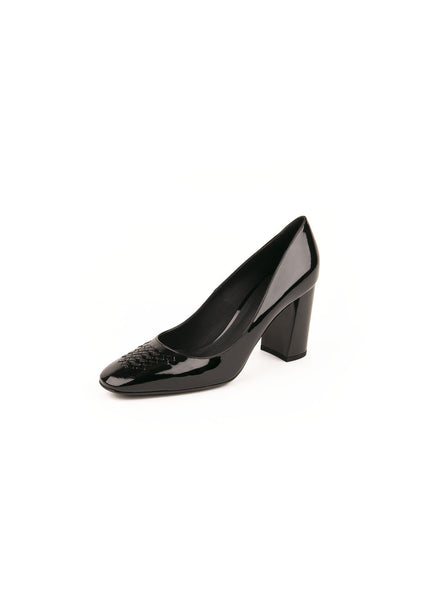 Bottega Veneta - Cherbourg Patent Pump - Black - ForwardModa
