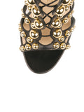 Christian Louboutin - Amazoutiful 120 Gladiator Sandals - Black / Gold - ForwardModa