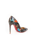 Pigalle Follies 100 Patent Loubitag Pumps - Black / Multi
