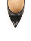 Christian Louboutin - Biblio 85 Leather Cutout Pumps - Black - ForwardModa