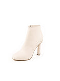 Leather Coco Tower Quilted Heel Boot - White