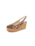 Praise Ballet Snake Print Wedges - Pink