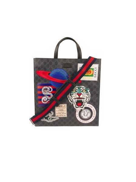 Night Courrier Soft GG Supreme Tote - Black / Multi