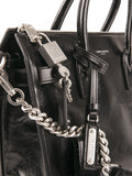 Leather Sac De Jour Handbag - Black