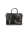 Leather Sac De Jour Handbag - Black