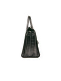 Saint Laurent - Crocodile Embossed Sac Du Jour Tote - Black - ForwardModa