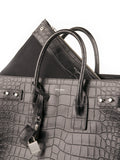 Saint Laurent - Crocodile Embossed Sac Du Jour Tote - Black - ForwardModa