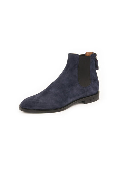 Suede Chelsea Boots - Navy