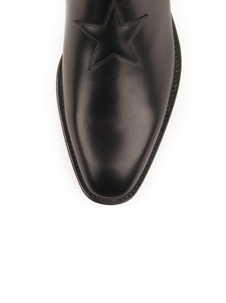 Star Patch Chelsea Boots - Black