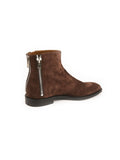 Suede Triple Zip Chelsea Boots - Dark Brown