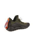 Knit Hightop Sneaker- Olive & Black