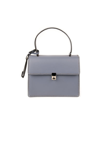 Stud Stitching Tote - Light Blue