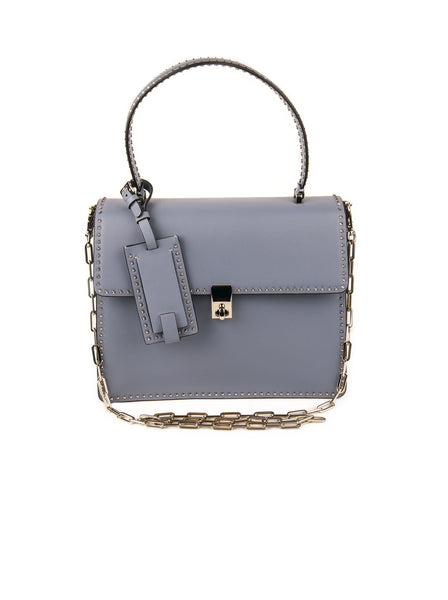 Stud Stitching Tote - Light Blue