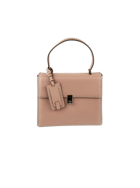 Stud Stitching Tote - Poudre Pink