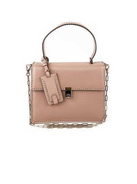 Stud Stitching Tote - Poudre Pink