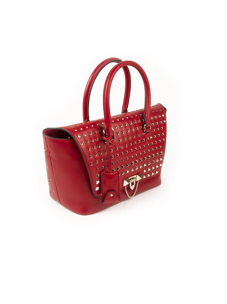 Demilune Rockstud Tote Bag - Red