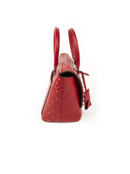 Demilune Rockstud Tote Bag - Red