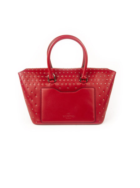Demilune Rockstud Tote Bag - Red