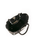 Small Rolling Rockstud Shoulder Bag - Black