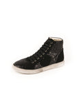 Saint Laurent - Antibe Glitter & Suede High-Top Sneaker - Black - ForwardModa